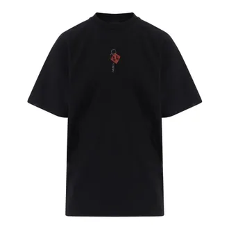 44 Label Group Tops, Heren, Zwart, XL, Katoen, Katoenen T-shirt Met Logoprint