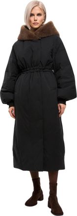 Cesare Gaspari Jassen, Dames, Zwart, S, Polyester, Winterjas met Capuchon