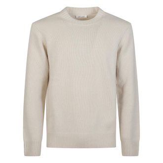 Soft Goat Truien & Vesten, Heren, Wit, L, Kasjmier, Geborstelde Kasjmier Trui met Ronde Hals