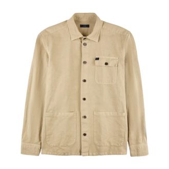 Fay Casual Shirts, male, Beige, Size: 2XL Beige Shirt Collection