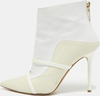 Malone Souliers Cream/white Leather Madison Pointed Toe Ankle Boots