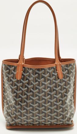 Goyard Anjou Mini Brown Goyardine Coated Canvas Tote
