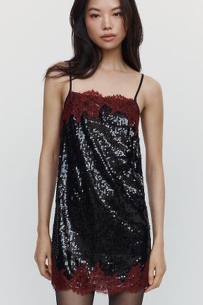 Sunday In Brooklyn Sequin Slip Mini Dress