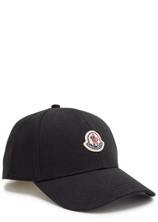 Moncler Logo-appliqu&eacute;d Twill cap - Black - One Size