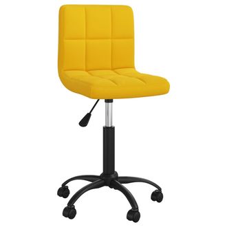 vidaXL Silla De Comedor Giratoria De Terciopelo Amarillo Mostaza Vidaxl
