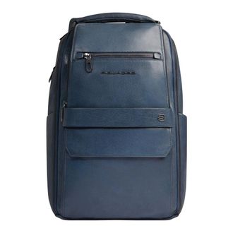 Piquadro Backpacks, male, Blue, Size: ONE SIZE Personalizable travel laptop backpack 15,6
