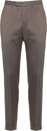 Pantaloni Torino Pantaloni Slim in Flanella di Lana - - Trousers - Uomo - Marrone - M