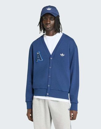 adidas Originals cardigan varsity in blu notte indaco