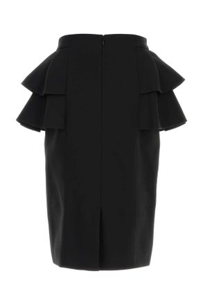 Valentino Garavani Womens Black Crepe Skirt Nero Sewv Gonne