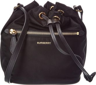 Burberry Drawstring Nylon Bucket Bag