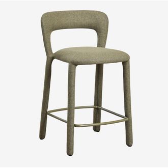 Sklum Taburete Alto Con Respaldo Tapizado Brusel Sklum