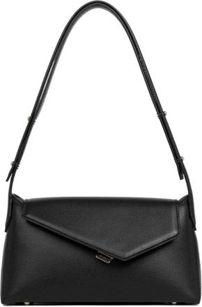 Lancaster Zo&eacute; 2.0 Schoudertas met Klem - Dames - Schoudertassen - Zwart - ONE Size - Leer - Tassen
