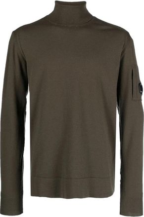 C.P. Company Casual Grijze Wollen Trui - Heren - Coltruien - Grijs - 3XL - Wol - Truien & Vesten