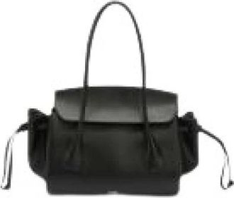 Jil Sander Stijlvolle Schoudertas - Dames - Handtassen - Zwart - ONE Size - Katoen - Tassen