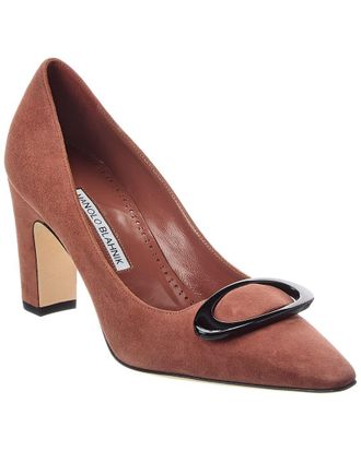 Manolo Blahnik Fenixhi 90 Suede Pump
