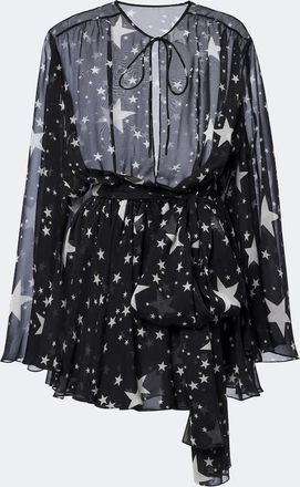 Dolce & Gabbana Belted printed silk chiffon minidress