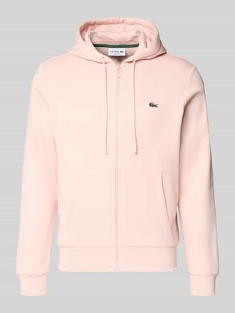 Lacoste Regular Fit Sweatjacke aus Baumwoll-Mix in Rosa, Größe XXXL