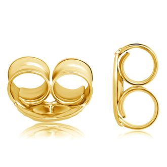 MAX + STONE 14 Yellow or White Butterfly Push Backs for Stud Earrings 4mm or 5mm