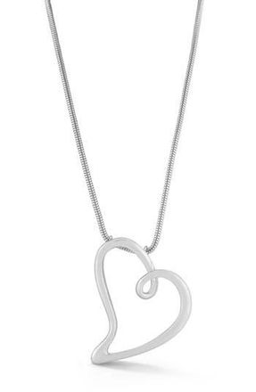 Glaze Jewelry Heart Pendant Necklace in Silver at Nordstrom Rack