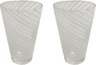 OYOY Yuka Groove Glass Set in White at Nordstrom