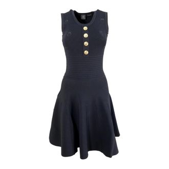 Pinko Abit Jacquard Piquet Overhemdjurk - Dames - Korte kleedjes - Zwart - M - Kleedjes