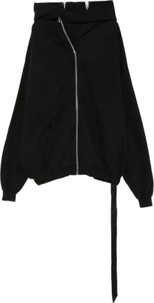 Rick Owens Mountain Hun Asymmetric Zip-up Hoodie