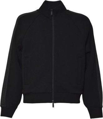 Dsquared2 Zip-Up Black Sweater With High Collar