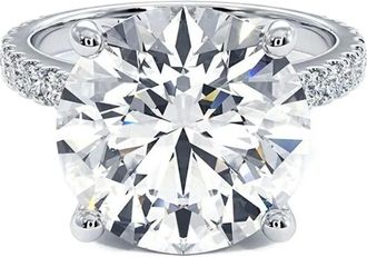 Tilla 14K white gold diamond accented ring - women - 14kt White Gold/Lab Grown Diamond - 5 - Silver