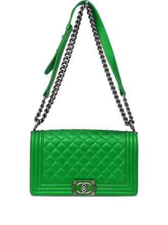 Chanel 2014-2015 Boy Chanel medium schoudertas - Groen