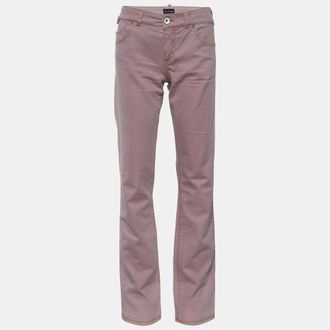 Emporio Armani Pale Pink Denim Straight Fit Jeans