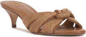 Vince Camuto Kaydyn Kitten Heel Sandal in Golden Walnut Island Raffia at Nordstrom Rack, Size 9.5
