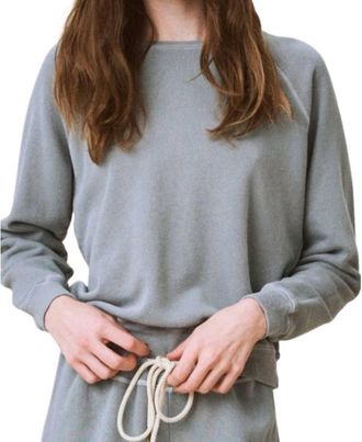The Great. Shrunken Sweatshirt In Dusty Blue