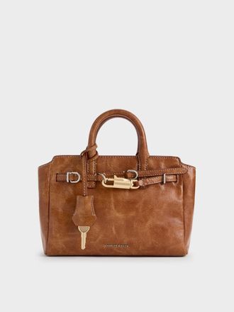 Charles & Keith Mini Delfina Belted Tote Bag