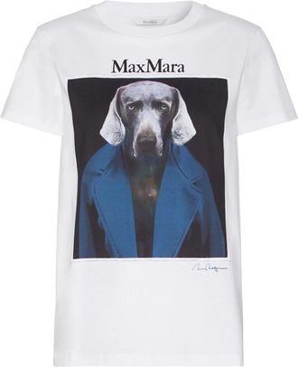 Max Mara White Graphic T-Shirt