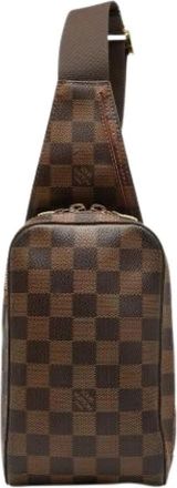 Louis Vuitton Pre-owned Damier Vintage Schoudertas - Heren - Vintage Schoudertas - Bruin - ONE Size - Leer - Vintage