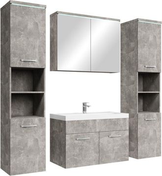 Badplaats Badplaats Conjunto De Muebles De Ba&ntilde;o Paso Xl 80 X 40 Cm - Gris