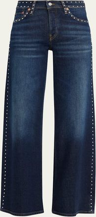 Re/Done Studded Mid-Rise Jeans