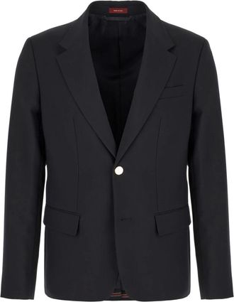 Gucci Stijlvolle Jassen en Vesten Collectie - Heren - Blazers - Blauw - L - Wol - Jassen