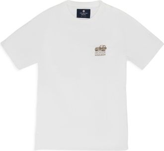 Aim&eacute; Leon Dore White Woolrich All Terrain Tee