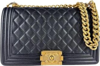 Chanel Pre-owned Vintage Schoudertas - Dames - Vintage Schoudertas - Zwart - ONE Size - Leer - Vintage