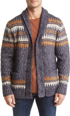 Schott NYC Shawl Collar Cardigan in Navy at Nordstrom, Size Large