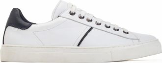 Base London Beck Leather Mens Trainers - White - Size UK 12