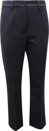 Max Mara Weekend Wolbroek in Estasi Stijl - Dames - Chinos - Blauw - 2XS - Wol - Broeken