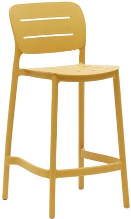 K Home Stapelbarer Outdoor Barstuhl Morello, Senfgelb