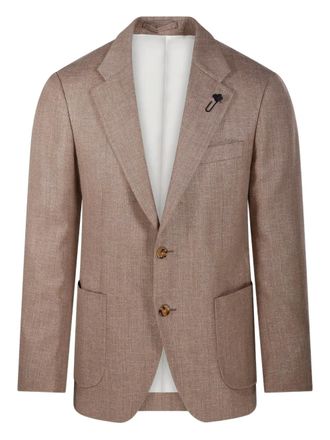 Lardini patch-pocket two-button blazer - Brown