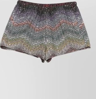 Missoni caperdoni signature zigzag glitter shorts