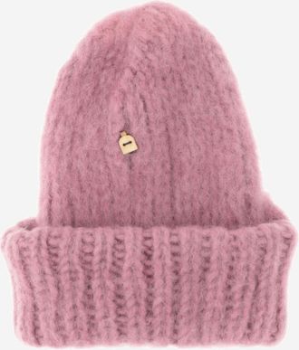 Myssyfarmi Womens Wool Beanie Hat Pink