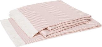 Matouk Leo Fringed Throw Blanket in Blush at Nordstrom