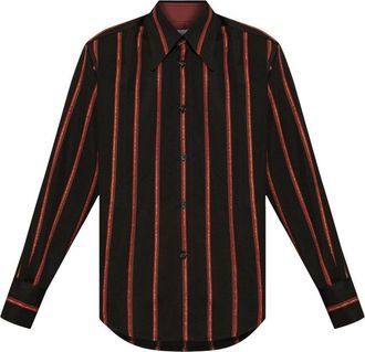Alexander McQueen Striped Shirt - Mens - Wool