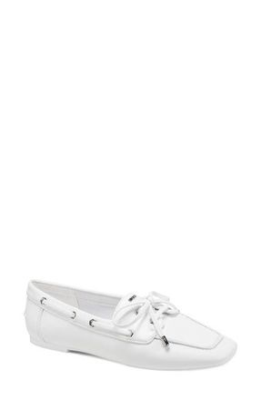DKNY Delmar Boat Shoe in White at Nordstrom, Size 8.5